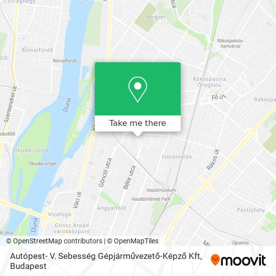 Autópest- V. Sebesség Gépjárművezető-Képző Kft map