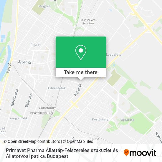 Primavet Pharma Állattáp-Felszerelés szaküzlet és Állatorvosi patika map