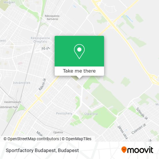 Sportfactory Budapest map
