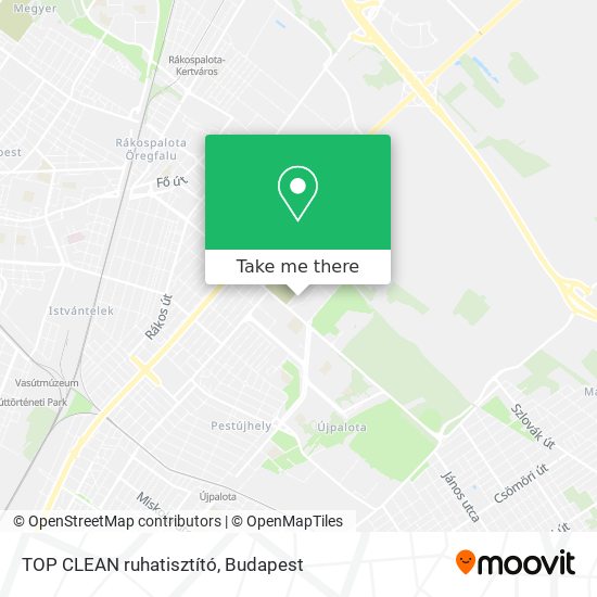 TOP CLEAN ruhatisztító map
