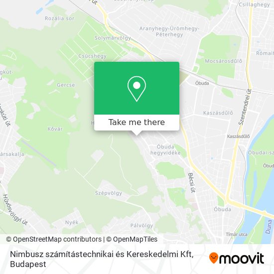 Nimbusz számítástechnikai és Kereskedelmi Kft map