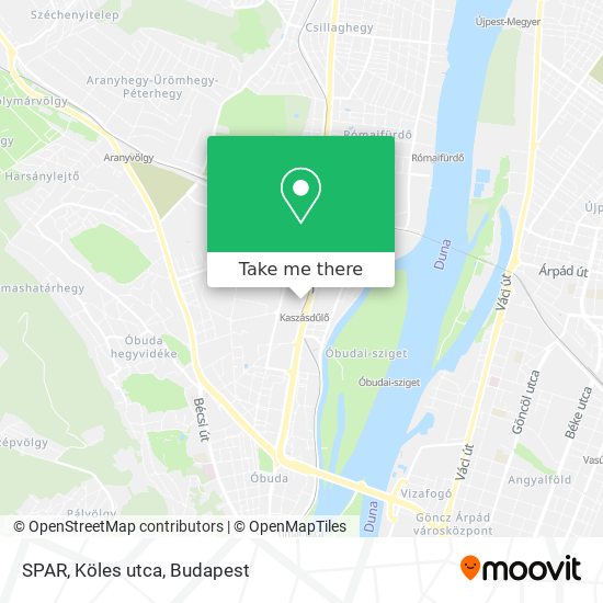 SPAR, Köles utca map