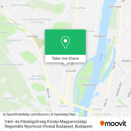 Vám- és Pénzügyőrség Közép-Magyarországi Regionális Nyomozó Hivatal Budapest map