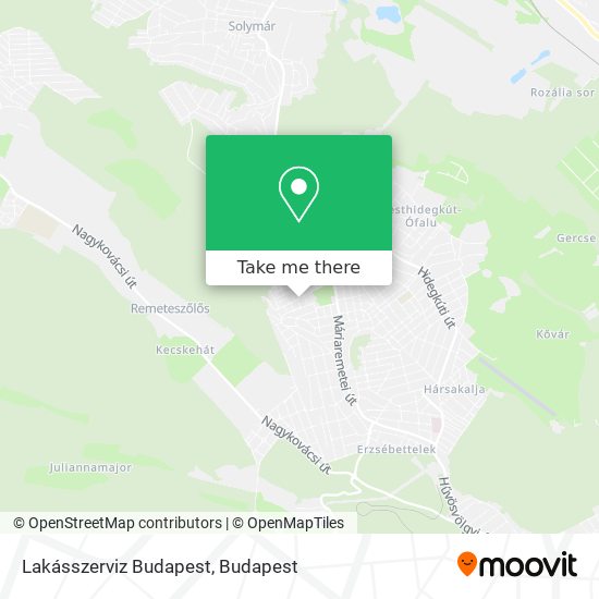 Lakásszerviz Budapest map