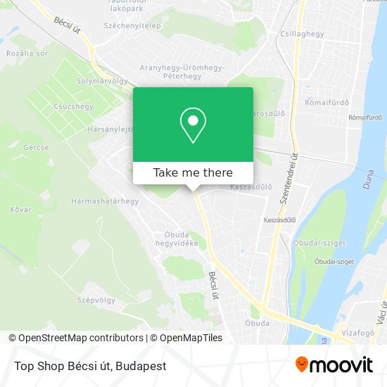Top Shop Bécsi út map