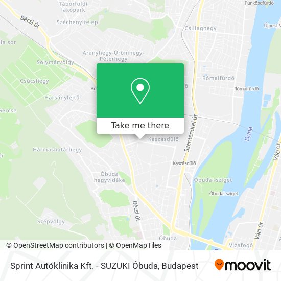 Sprint Autóklinika Kft. - SUZUKI Óbuda map