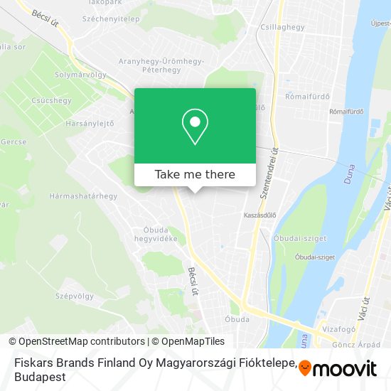 Fiskars Brands Finland Oy Magyarországi Fióktelepe map