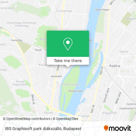 IBS Graphisoft park diákszálló map