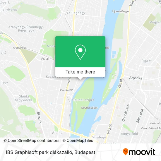 IBS Graphisoft park diákszálló map