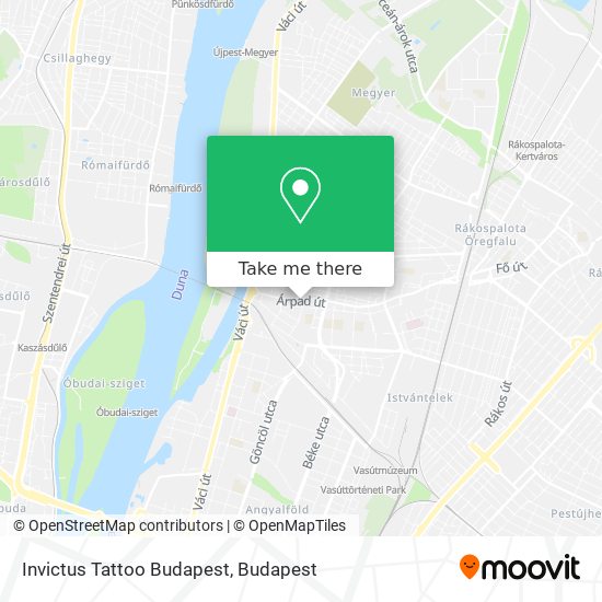 Invictus Tattoo Budapest map