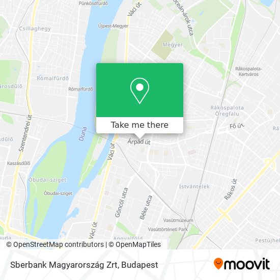 Sberbank Magyarország Zrt map