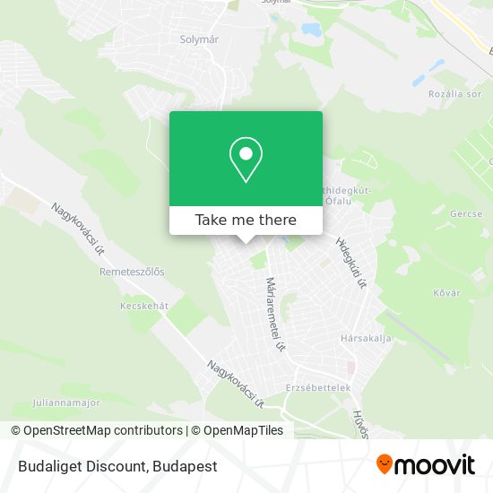 Budaliget Discount map