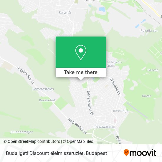 Budaligeti Discount élelmiszerüzlet map