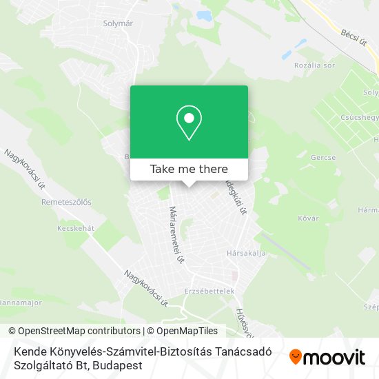 Kende Könyvelés-Számvitel-Biztosítás Tanácsadó Szolgáltató Bt map