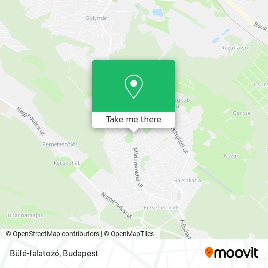 Büfé-falatozó map