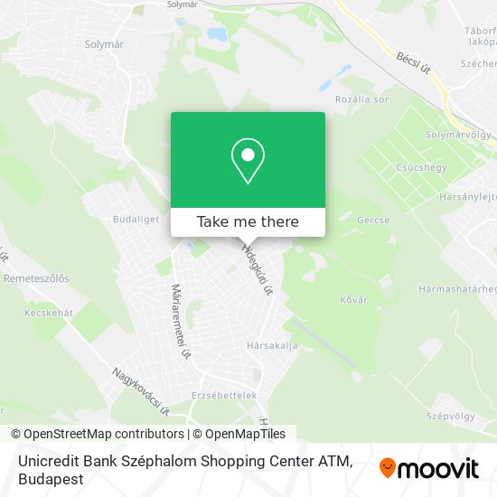 Unicredit Bank Széphalom Shopping Center ATM map