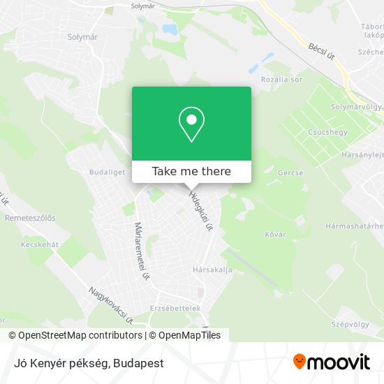 Jó Kenyér pékség map