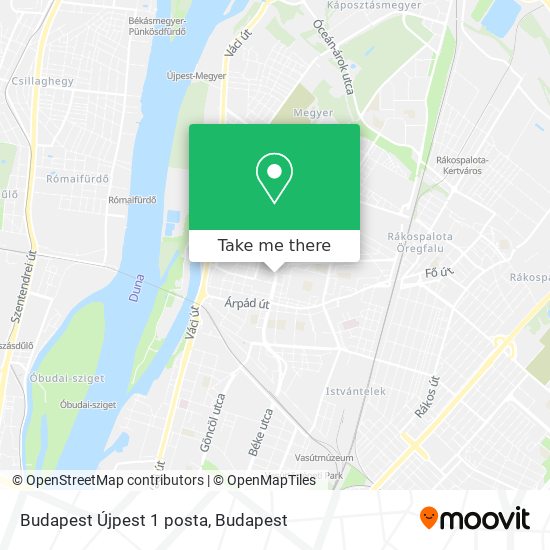 Budapest Újpest 1 posta map