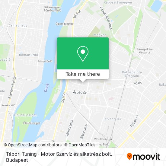 Tábori Tuning - Motor Szervíz és alkatrész bolt map