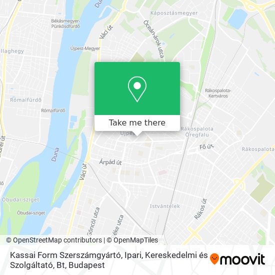 Kassai Form Szerszámgyártó, Ipari, Kereskedelmi és Szolgáltató, Bt map