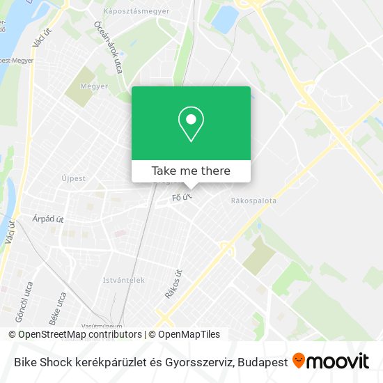 Bike Shock kerékpárüzlet és Gyorsszerviz map