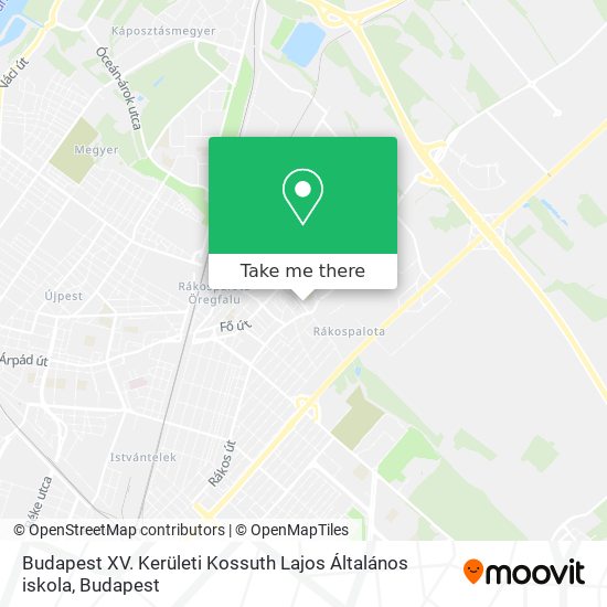 Budapest XV. Kerületi Kossuth Lajos Általános iskola map