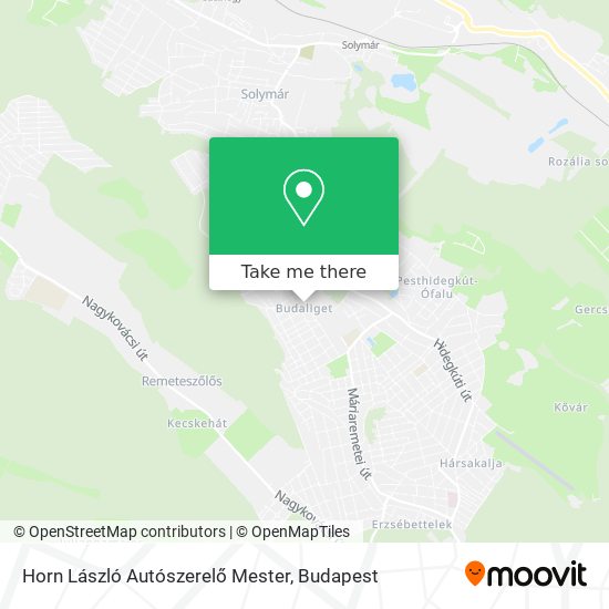 Horn László Autószerelő Mester map