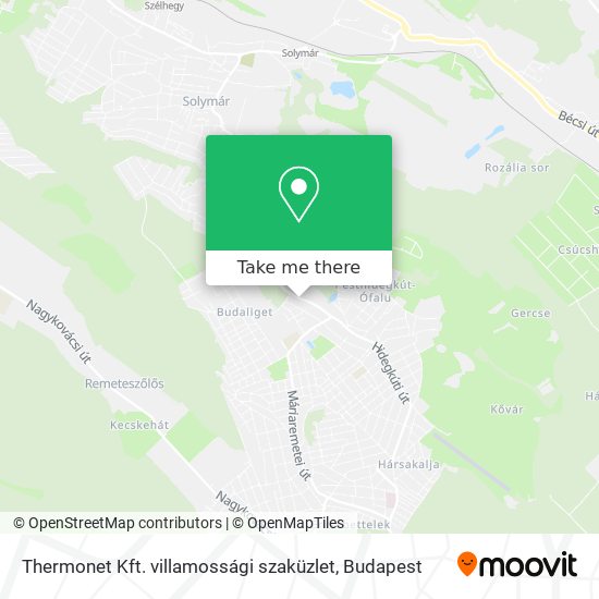 Thermonet Kft. villamossági szaküzlet map