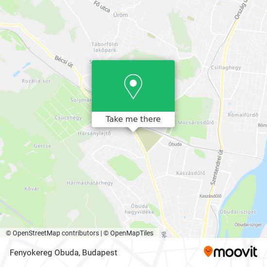 Fenyokereg Obuda map