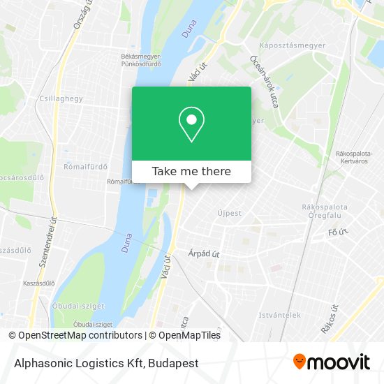 Alphasonic Logistics Kft map