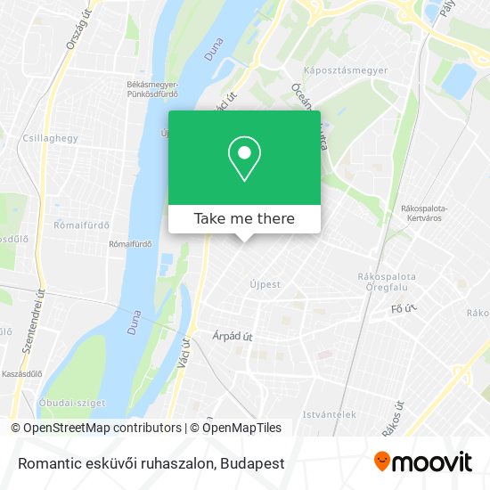 Romantic esküvői ruhaszalon map