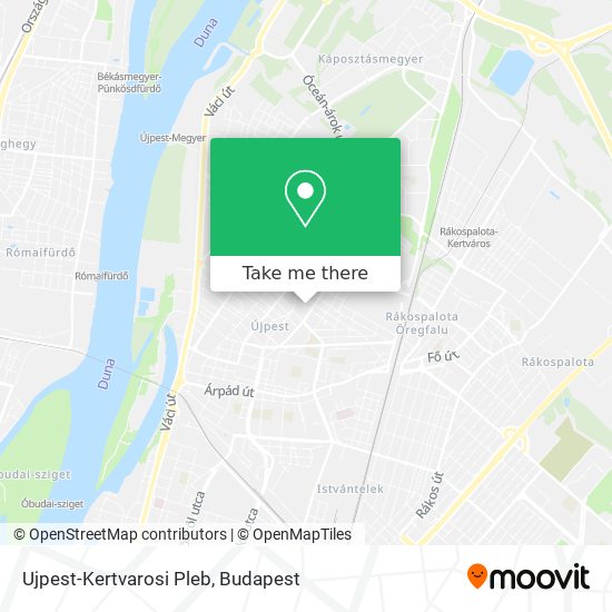 Ujpest-Kertvarosi Pleb map