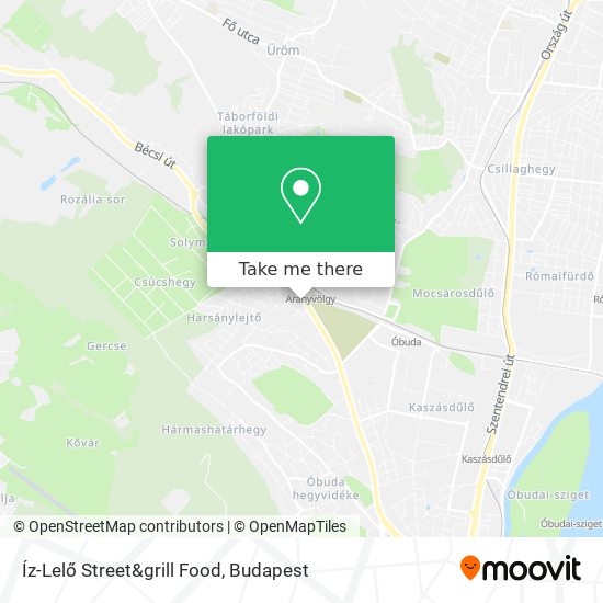 Íz-Lelő Street&grill Food map