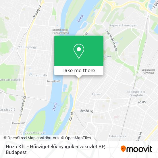 Hozo Kft. - Hőszigetelőanyagok -szaküzlet BP map