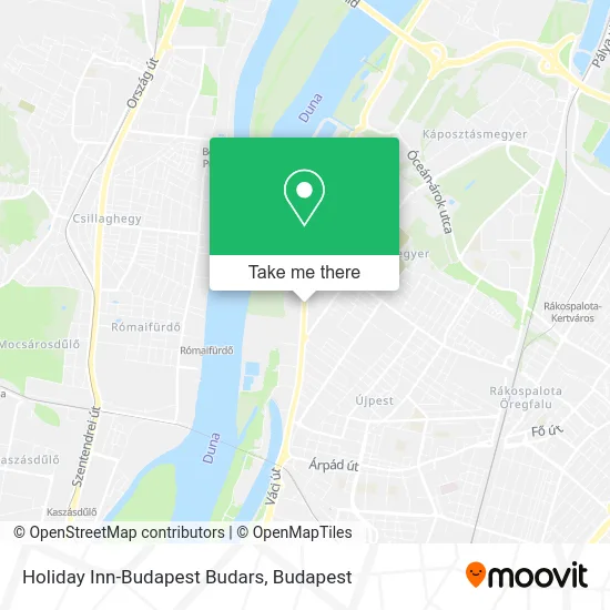 Holiday Inn-Budapest Budars map