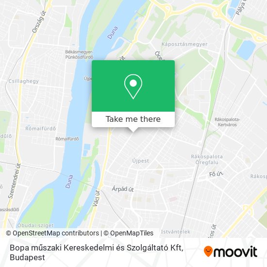 Bopa műszaki Kereskedelmi és Szolgáltató Kft map