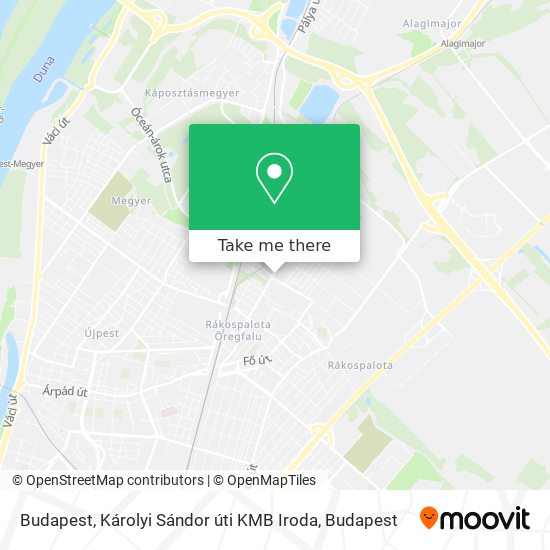 Budapest, Károlyi Sándor úti KMB Iroda map