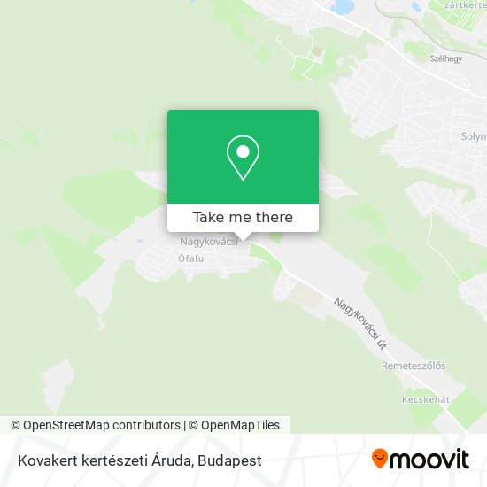 Kovakert kertészeti Áruda map