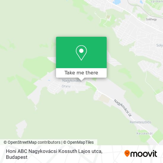 Honi ABC Nagykovácsi Kossuth Lajos utca map