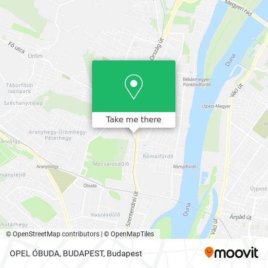 OPEL ÓBUDA, BUDAPEST map