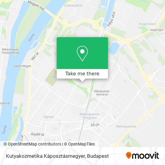 Kutyakozmetika Káposztásmegyer map
