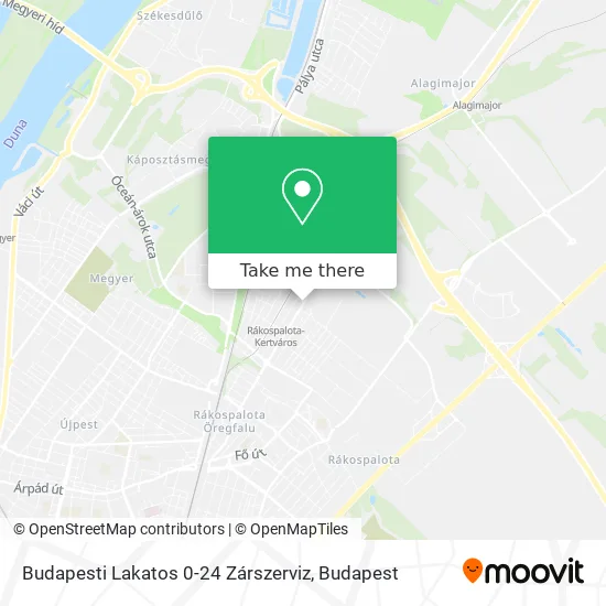 Budapesti Lakatos 0-24 Zárszerviz map