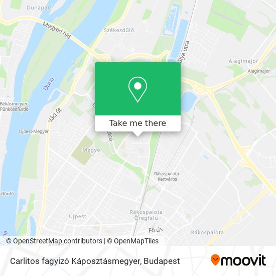 Carlitos fagyizó Káposztásmegyer map