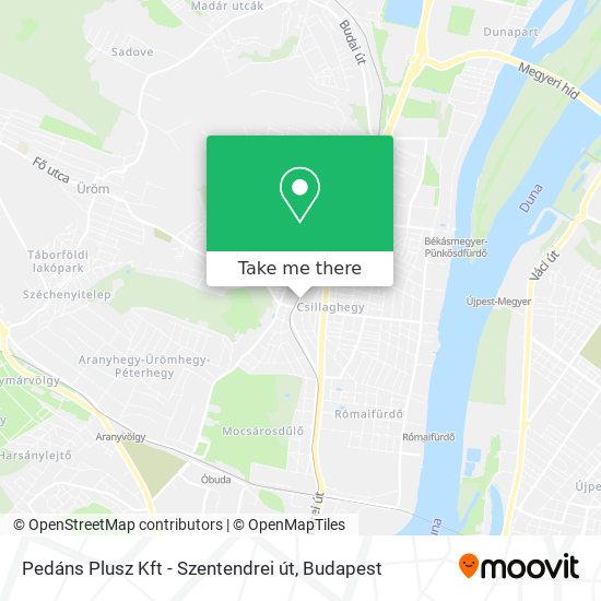 Pedáns Plusz Kft - Szentendrei út map
