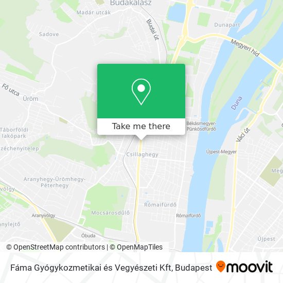 Fáma Gyógykozmetikai és Vegyészeti Kft map