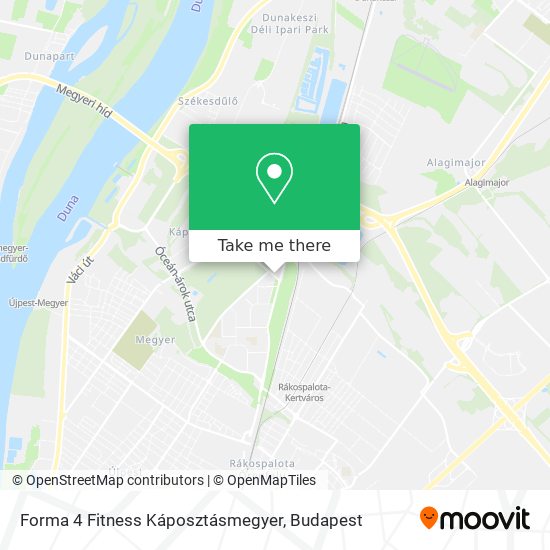 Forma 4 Fitness Káposztásmegyer map