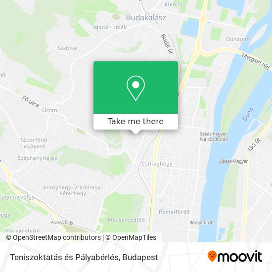 Teniszoktatás és Pályabérlés map