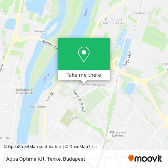 Aqua Optima Kft. Tenke map