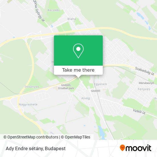 Ady Endre sétány map
