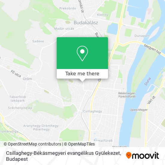 Csillaghegy-Békásmegyeri evangélikus Gyülekezet map